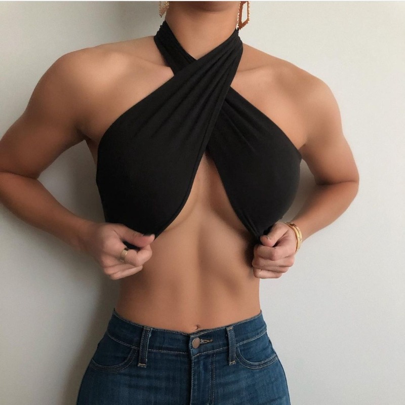Strapless Bra Backless - Spring New Women's T-shirt Women's Solid