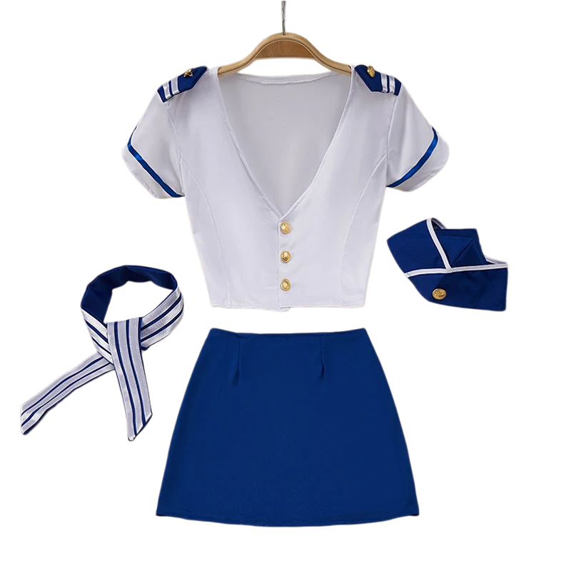 Women's Sexy Flight Attendant  - Garter Belt Set review and price